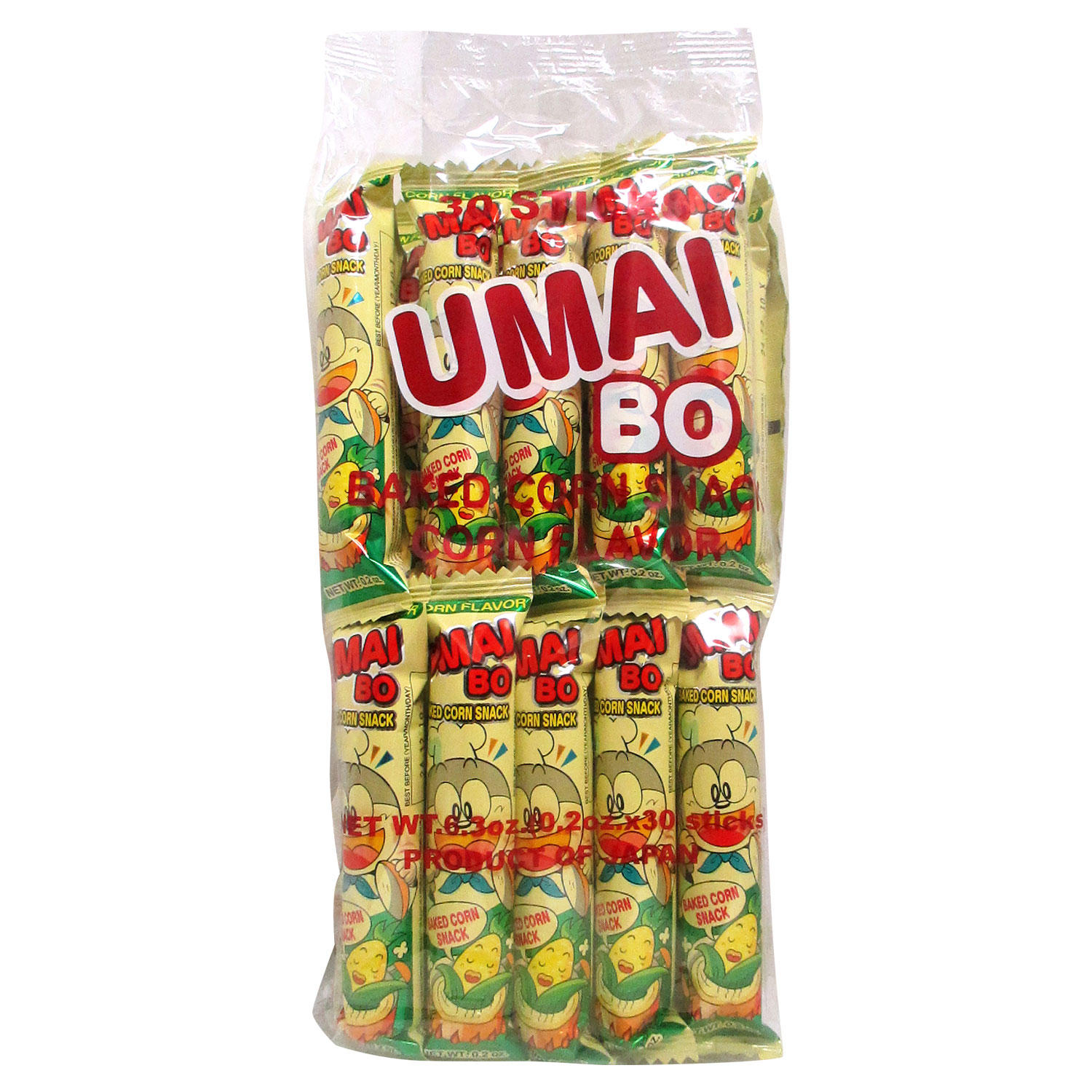 Umaibo Baked Corn Snack 0.21 oz., 30 pk.