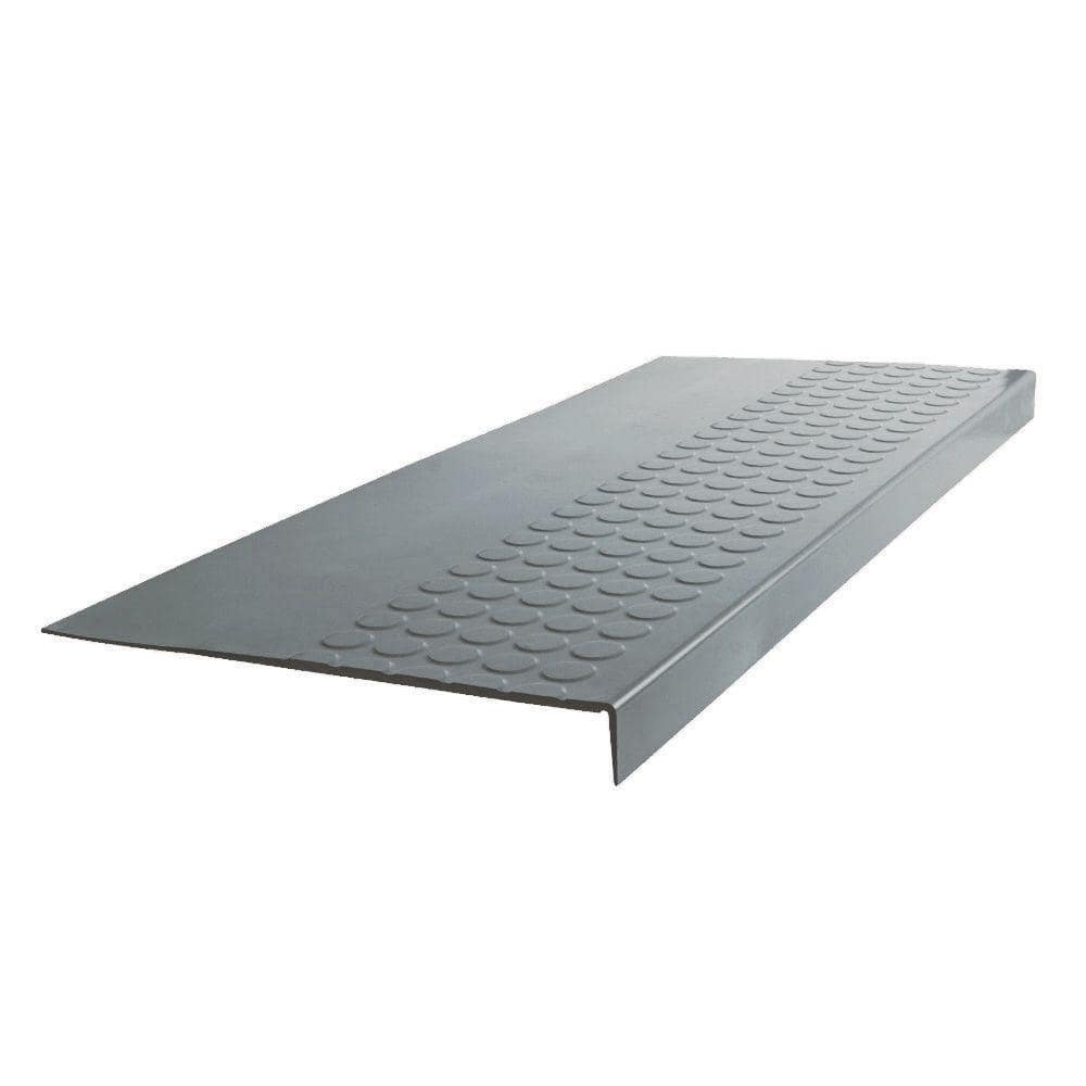 Vantage Circular Profile Dark Gray 12.06 in. x 60 in. Rubber Square Nose Stair Tread