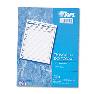 2170 Daily Agenda 8-1/2 x 11 100-Sheet Pad
