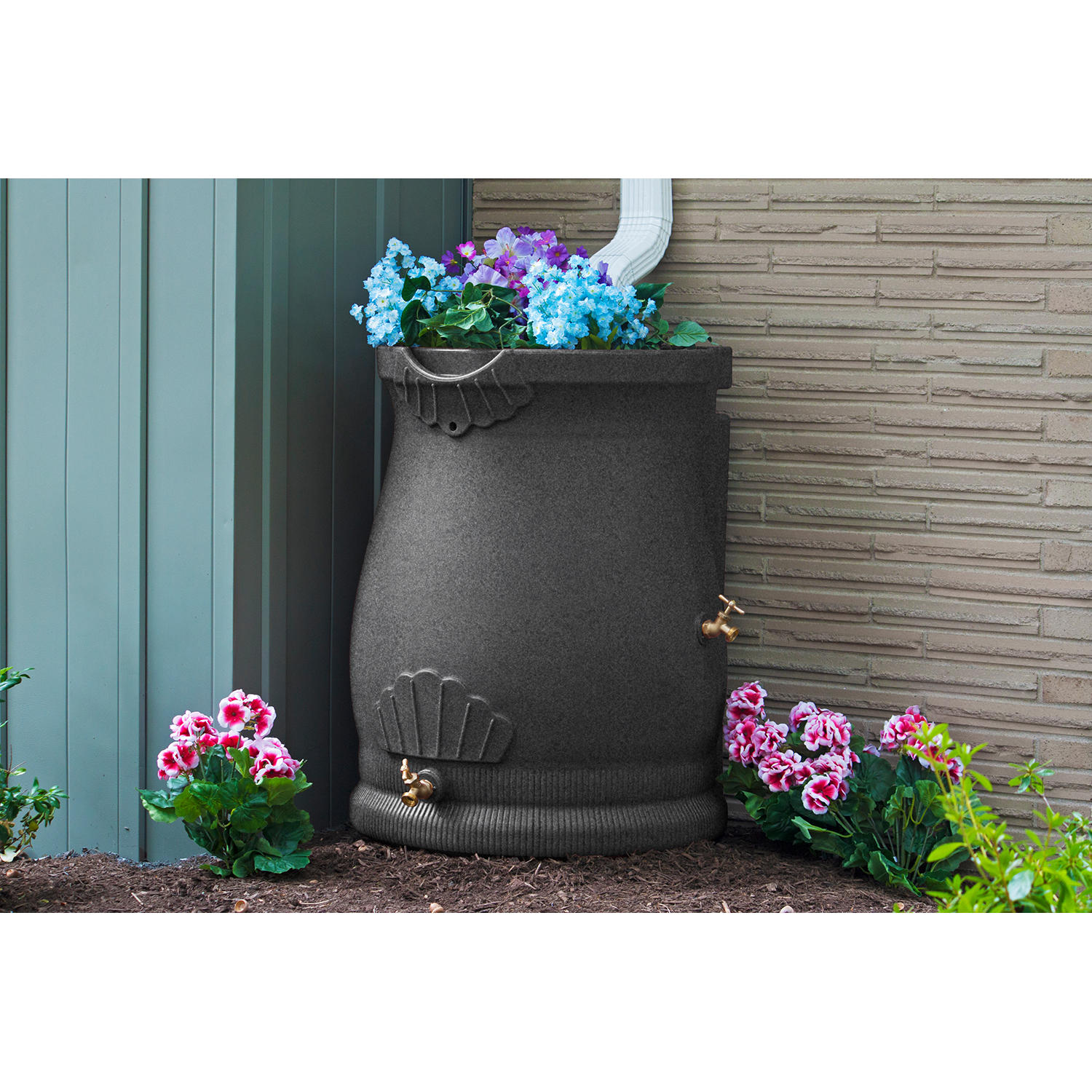 50-Gallon Rain Wizard Urn, Dark Granite:- Dark Granite