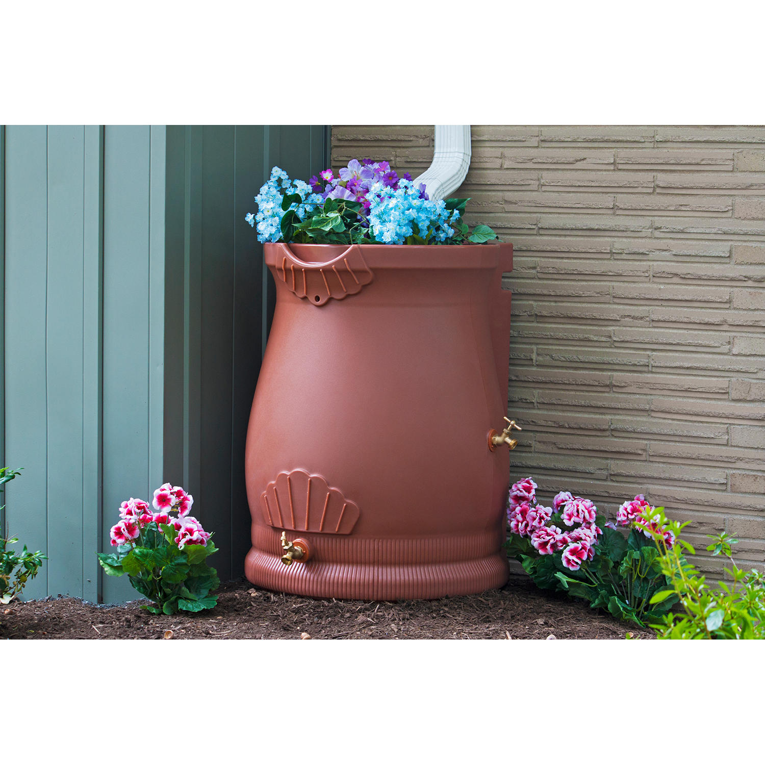 50-Gallon Rain Wizard Urn, Terra Cotta:- Terra Cotta