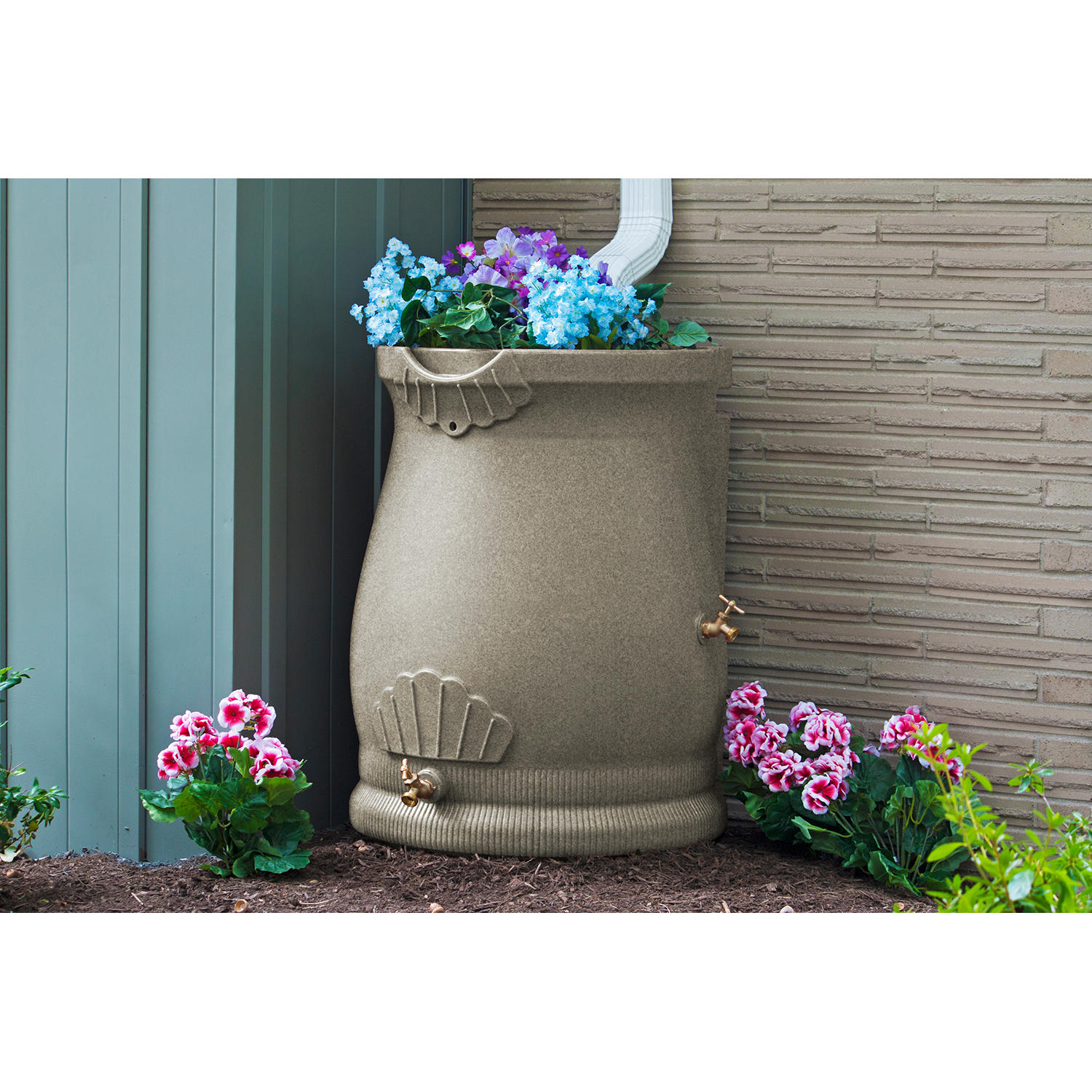 50-Gallon Rain Wizard Urn,Sandstone:- Sandstone
