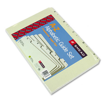 52376 Recycled Top Tab File Guides Alpha 1/5 Tab Pressboard Legal 25/Set