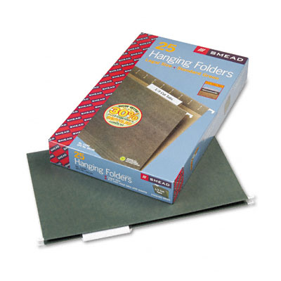 64135 Hanging Folders 1/3 Tab 11 Point Stock Legal Green 25 per Box