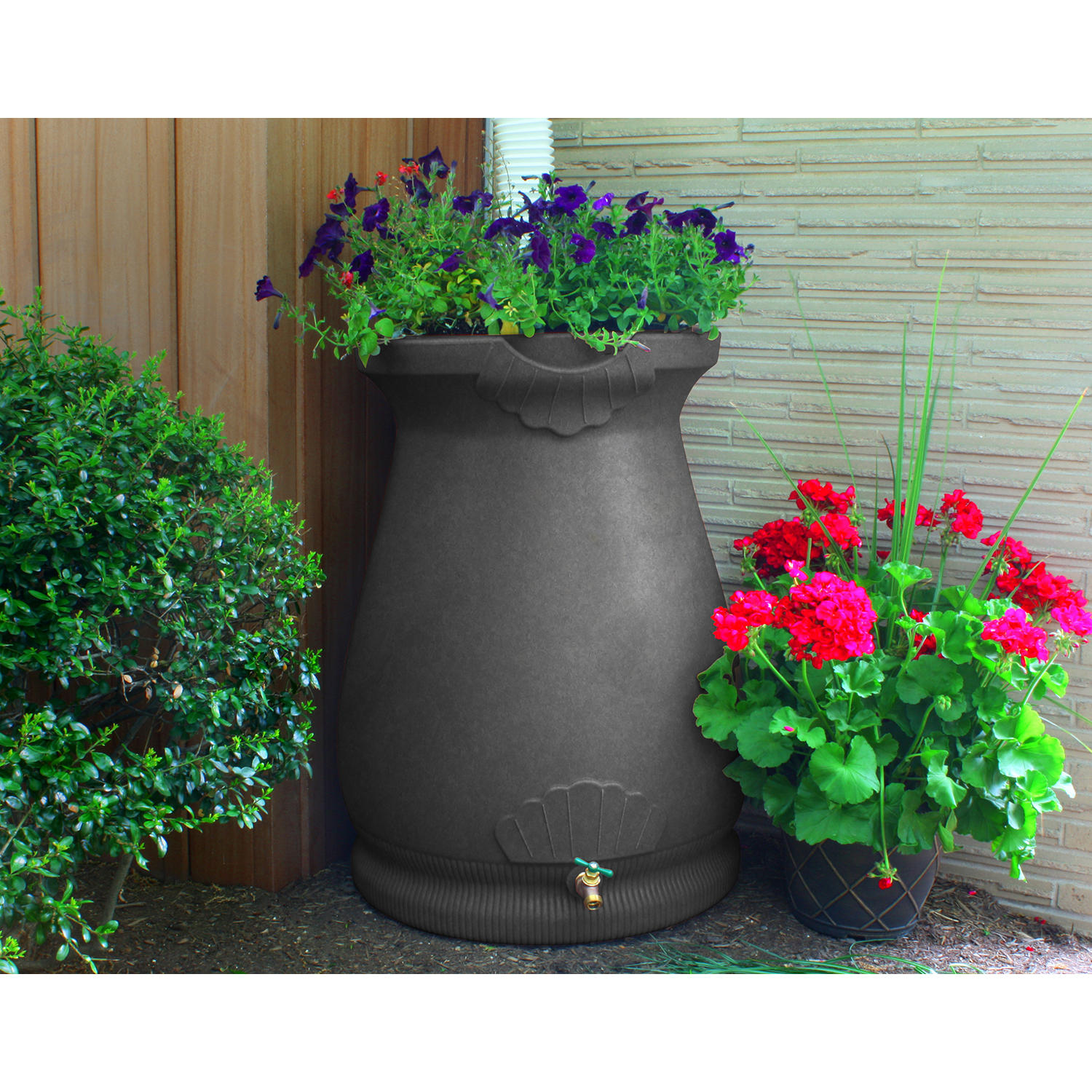 65-Gallon Rain Wizard Urn, Dark Granite:- Dark Granite