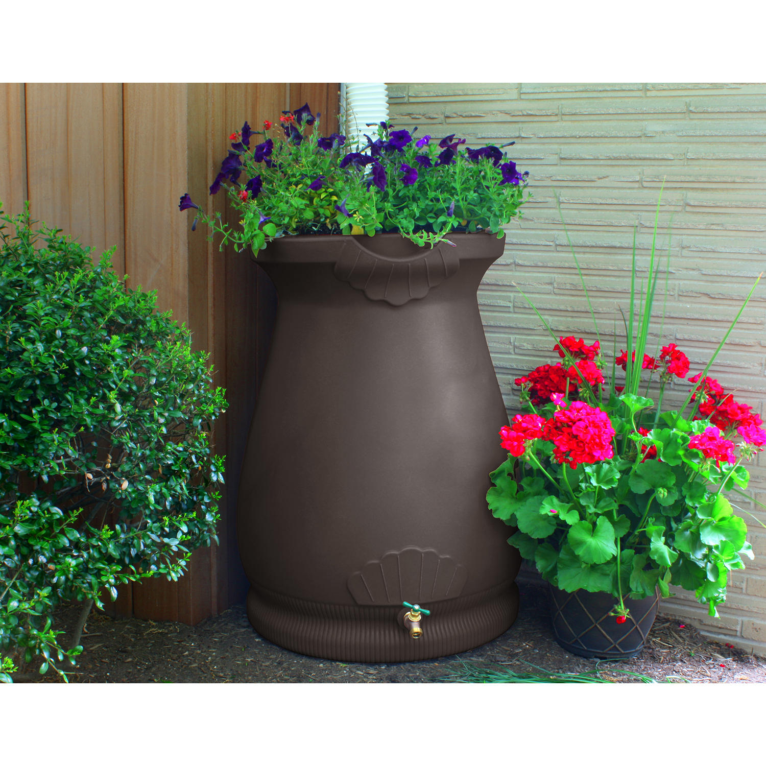 65-Gallon Rain Wizard Urn, Oak:- Oak