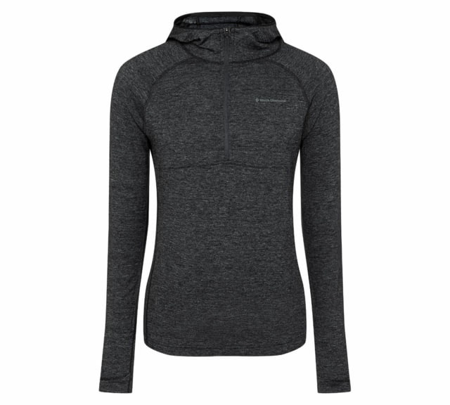 Black Diamond SLTN Wool Bslyr Half Zip Hoody - Men's Black Extra Large