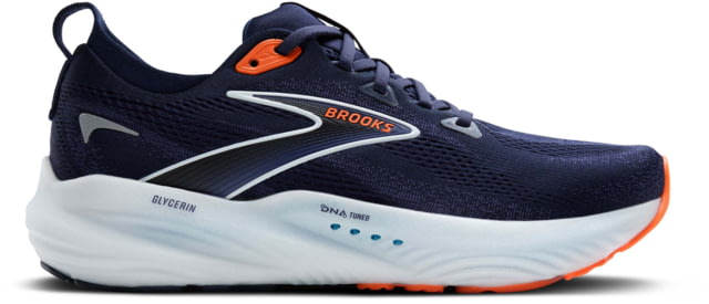 Brooks Glycerin 22 Road Running Shoes - Men's Peacoat/Blue Ribbon/Orange 10.0 US/Medium