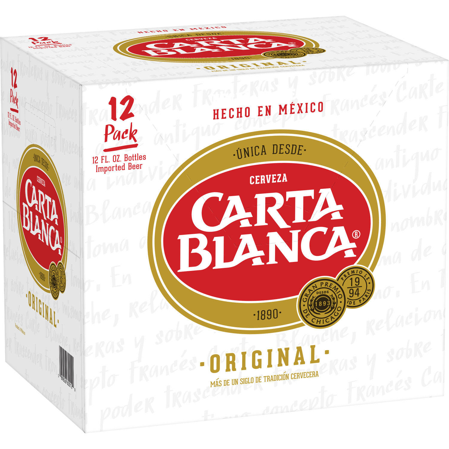 Carta Blanca Cerveza Lager Beer, 12 fl. oz. bottle, 12 pk.