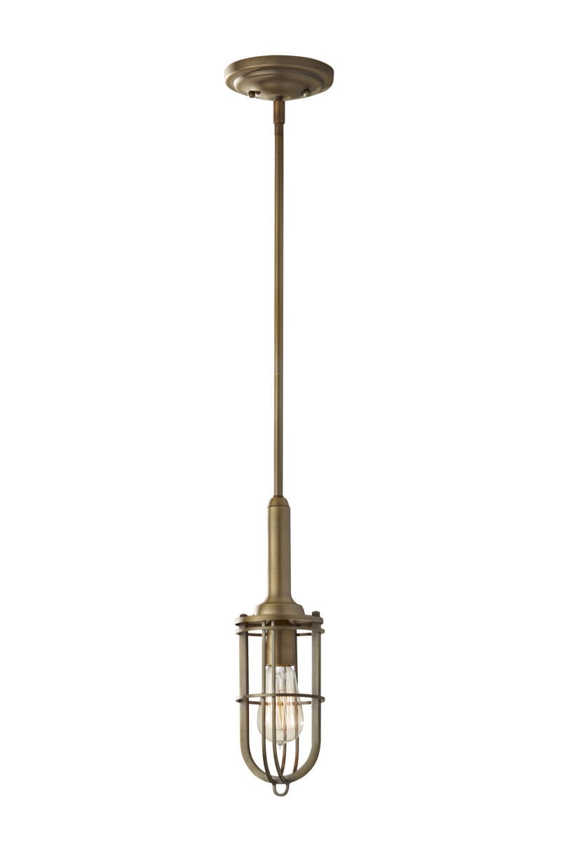 Dark Antique Brass One Light Pendant from the Urban Renewal Collection