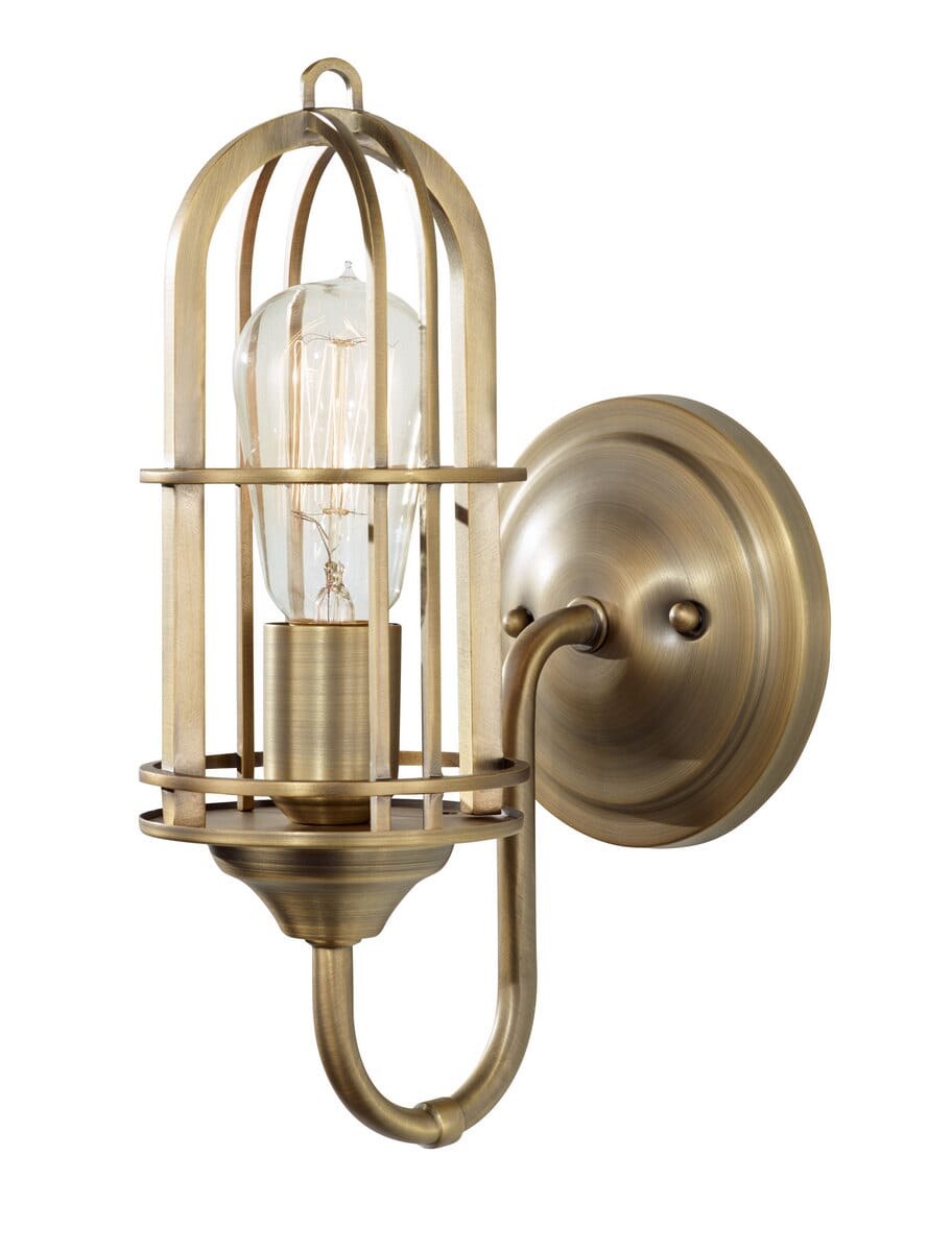 Dark Antique Brass One Light Wall Sconce from the Urban Renewal Collection