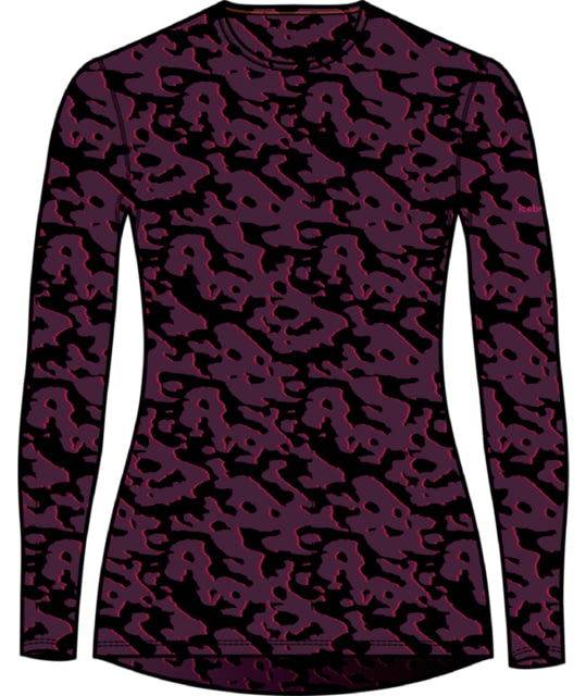 Icebreaker 200 Oasis Long Sleeve Crewe Macro Forms Top - Women's Tempo/Black/Nightshad/Aop Extra Large