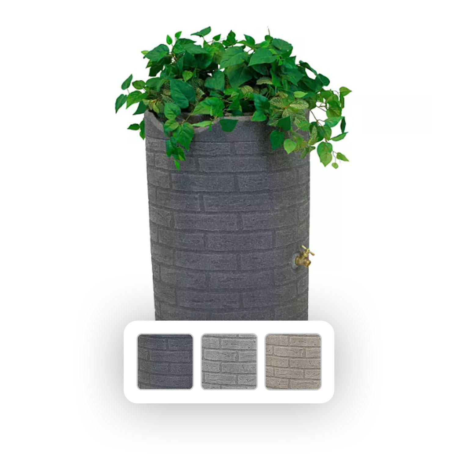 Impressions Downton 50 Gallon Rain Saver - Sandstone:- Sandstone