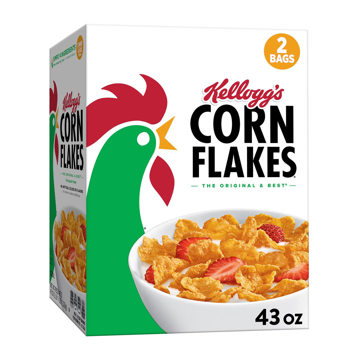 Kellogg's Corn Flakes Breakfast Cereal 43 oz.