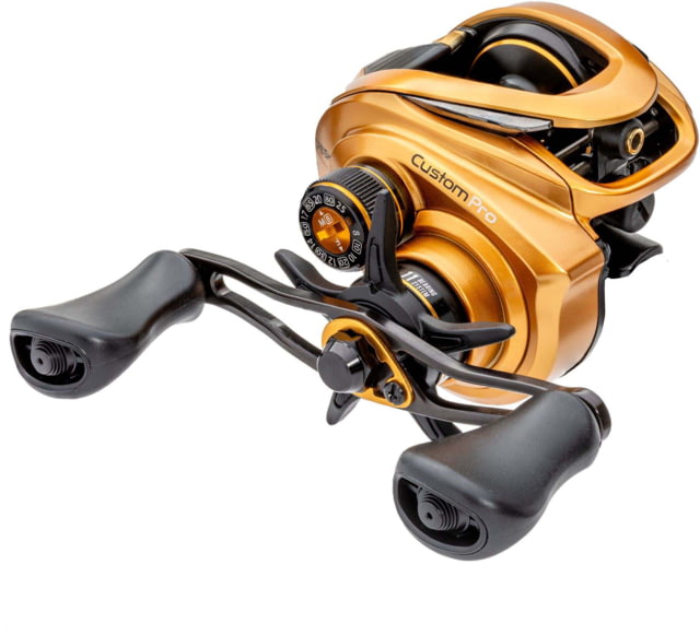 Lew's Custom Pro Baitcast Reel 10+1 Bearings 6.8-1 Ratio Aluminum Frame and Sideplate ParaMag ITB Brake Aluminum Speed Gears Carbon Fiber Drag RH