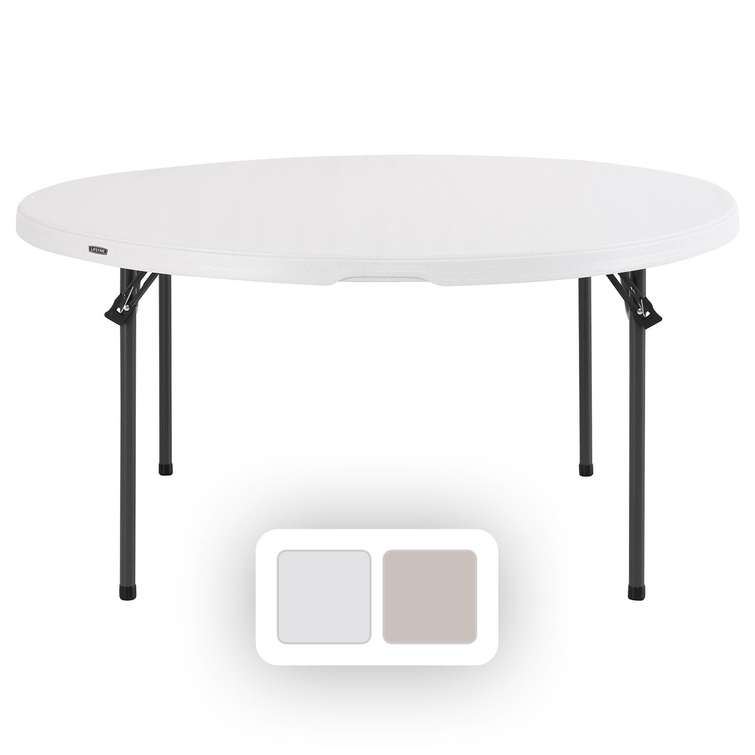 Lifetime 60' Round Stacking Table, White Granite - 1 pack:- White Granite