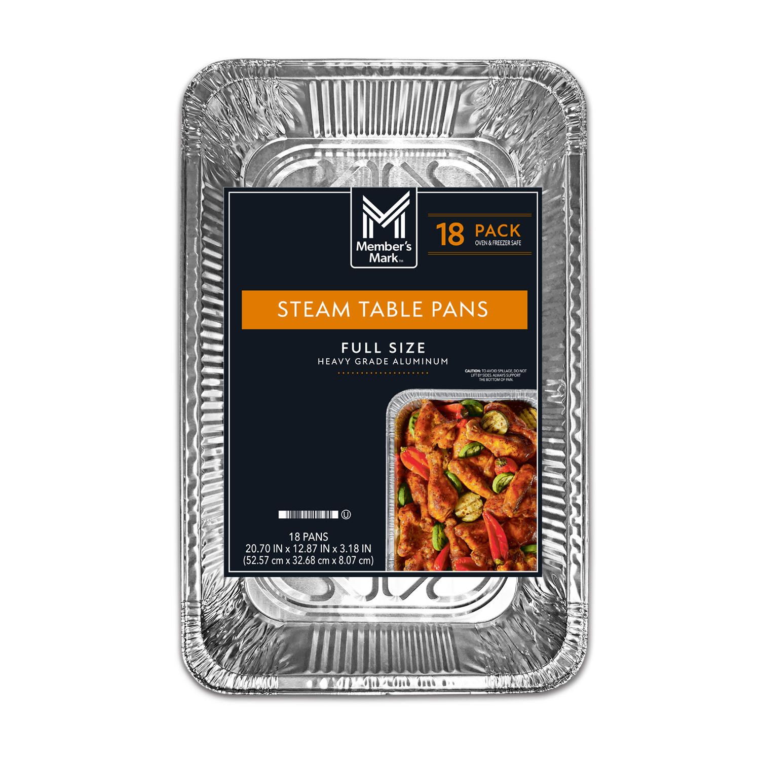 Member's Mark Aluminum Steam Table Pans, Full Size (18ct.)