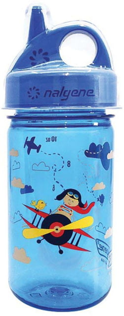 Nalgene Kid's Grip-N-Gulp Sustain Water Bottle 12 oz Biplane 12oz