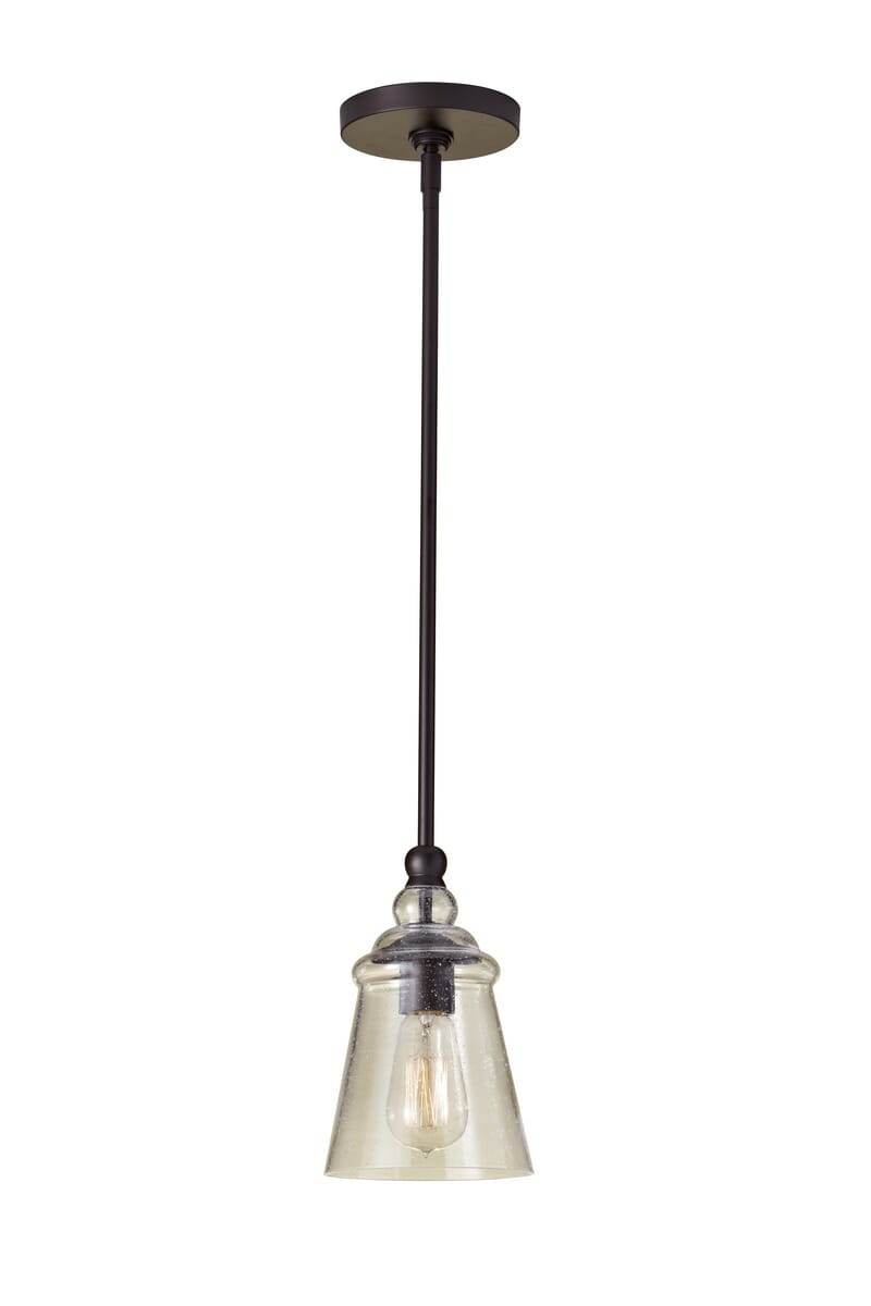 Oil Rubbed Bronze One Light Pendant from the Urban Renewal Collection