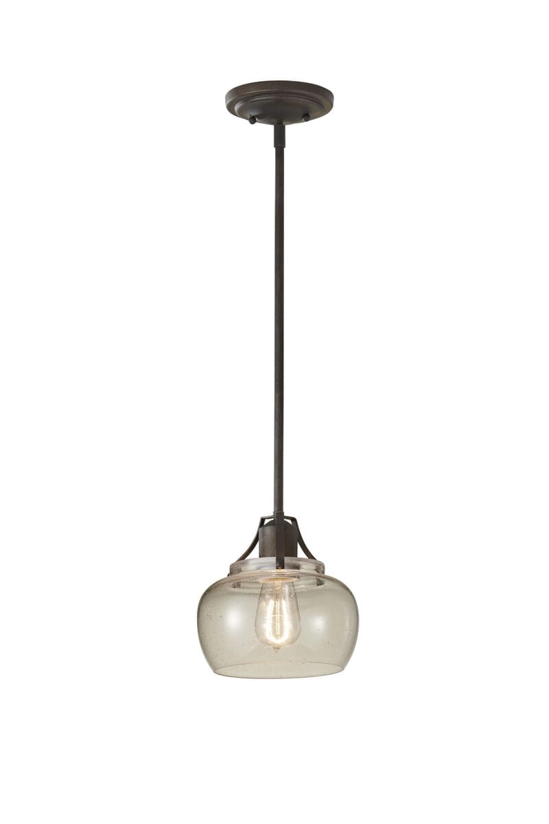 Rustic Iron One Light Pendant from the Urban Renewal Collection