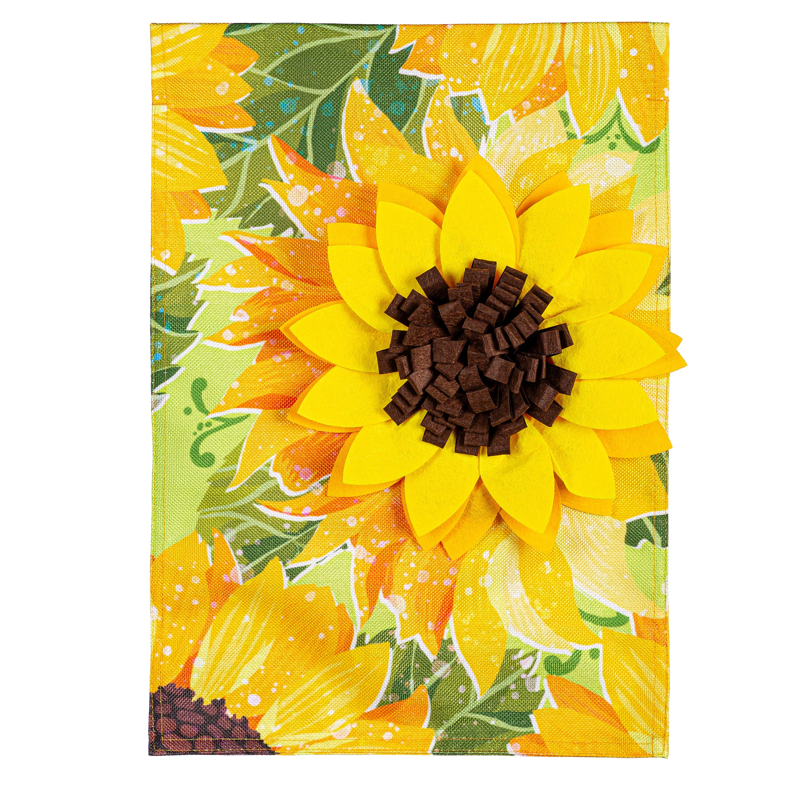 Sunflowers in the Garden Burlap Garden Flag