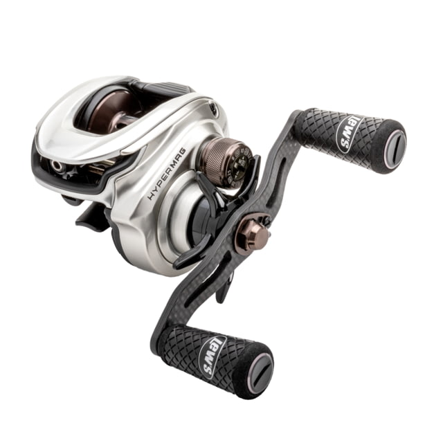 Team Lew's HyperMag Baitcast Reel 10+1 Double Shielded Bearings 8.3-1 Ratio 1-PC Magnesium Frame Carbon Fiber Drag LH Retrieve Silver