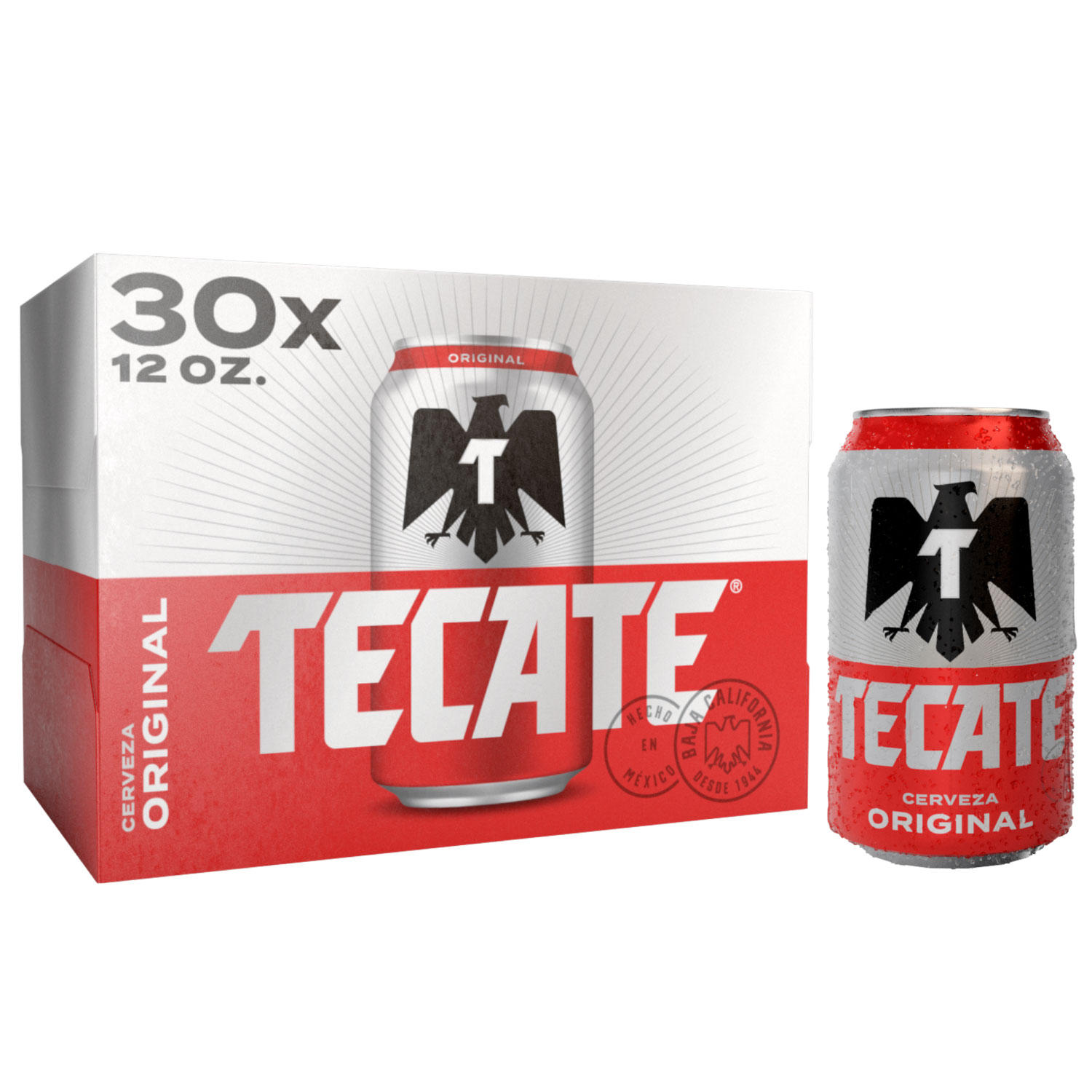 Tecate Original Mexican Lager Beer, 12 fl. oz. can, 30 pk.