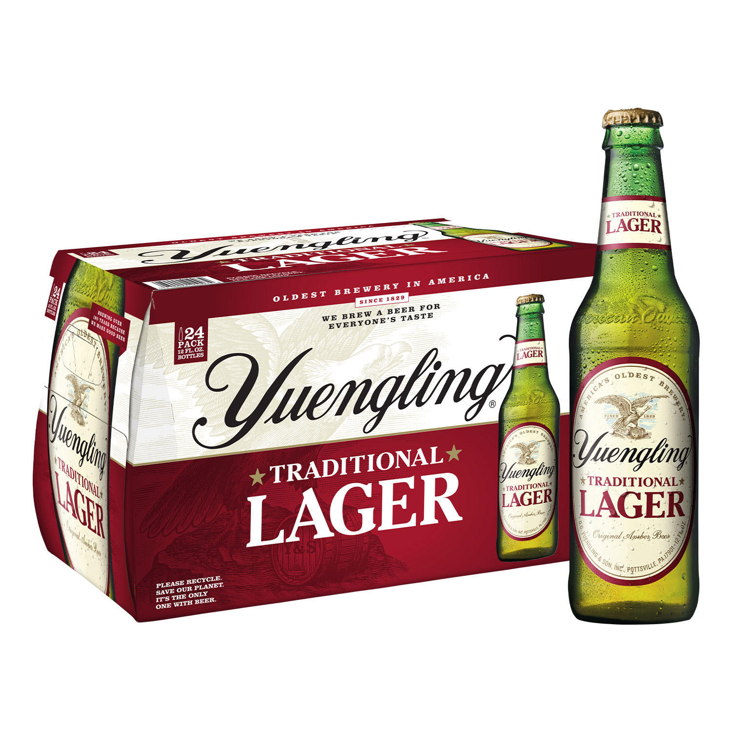 Yuengling Lager Beer, 12 fl. oz. bottle, 24 pk.