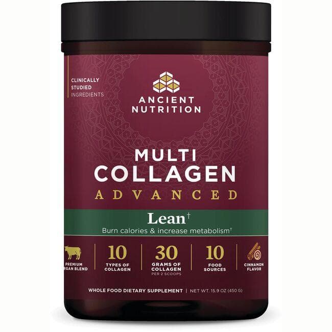 Ancient Nutrition Multi Collagen Advanced Lean - Cinnamon Supplement Vitamin | 15.9 oz Powder