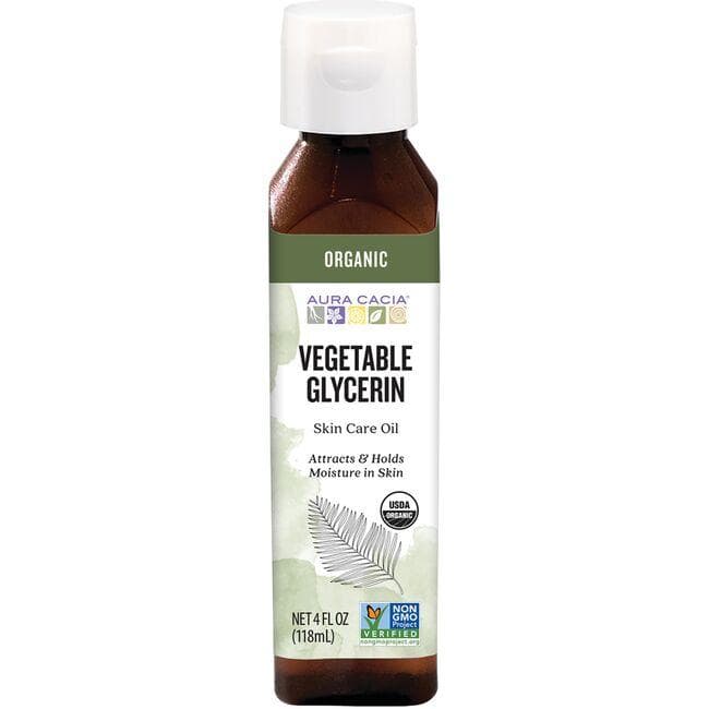 Aura Cacia Organic Vegetable Glycerin Skin Care Oil | 4 fl oz Liquid