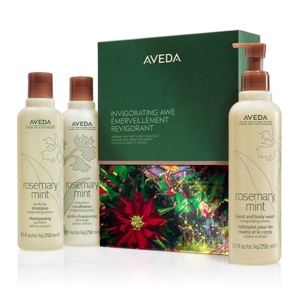 Aveda invigorating awe rosemary mint hair & body essentials gift set - 3-piece set