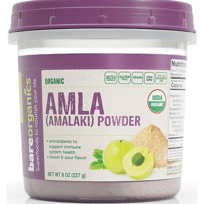 BareOrganics Organic Amla (Amalaki) Powder | 8 oz Powder | Herbs and Supplements