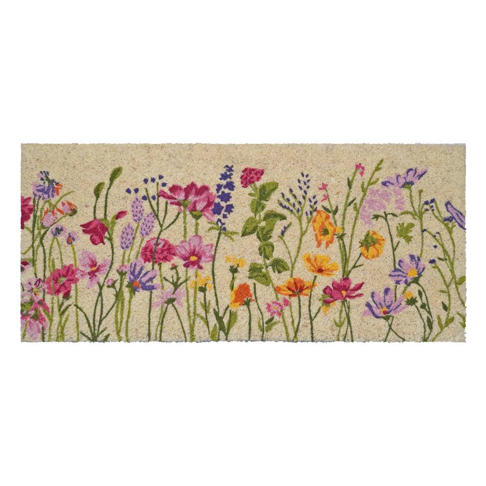 Blooming Garden Multi-Colored 18 in. x 40 in. Indoor or Outdoor Doormat