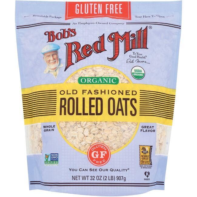 Bob's Red Mill Gluten Free Organic Old Fashioned Rolled Oats | 32 oz Package