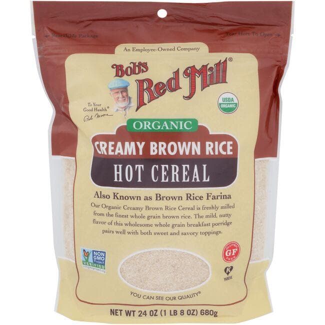 Bob's Red Mill Organic Creamy Brown Rice Hot Cereal | 24 oz Package
