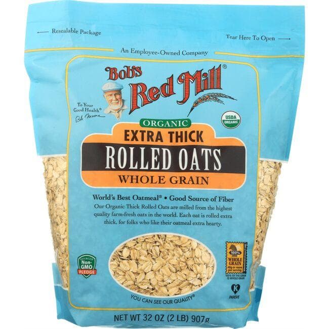 Bob's Red Mill Organic Extra Thick Rolled Oats | 32 oz Package