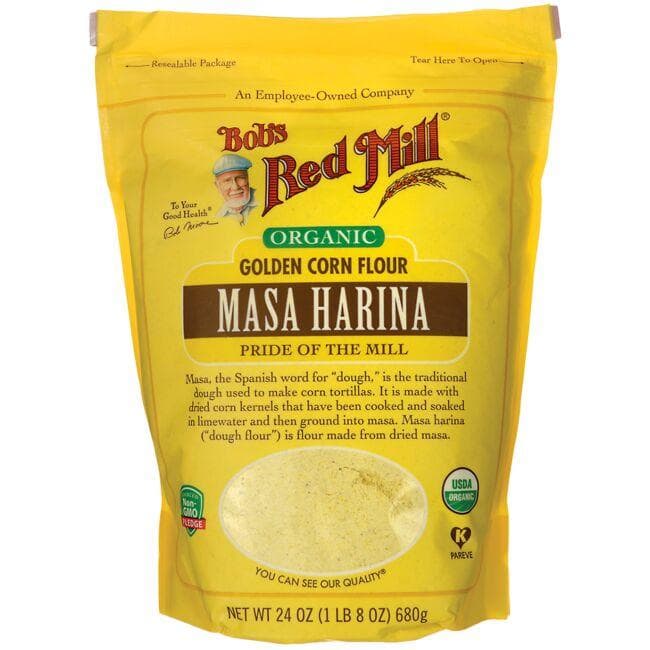 Bob's Red Mill Organic Masa Harina Golden Corn Flour | 24 oz Package