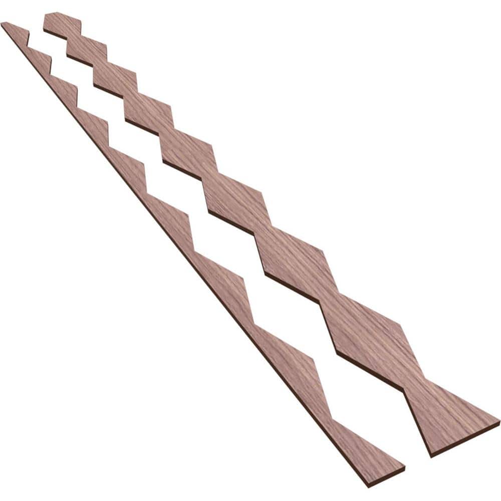 Cimarron 47 in. H x 0.25 in. W Slatwall Panels in Walnut 24-Pack