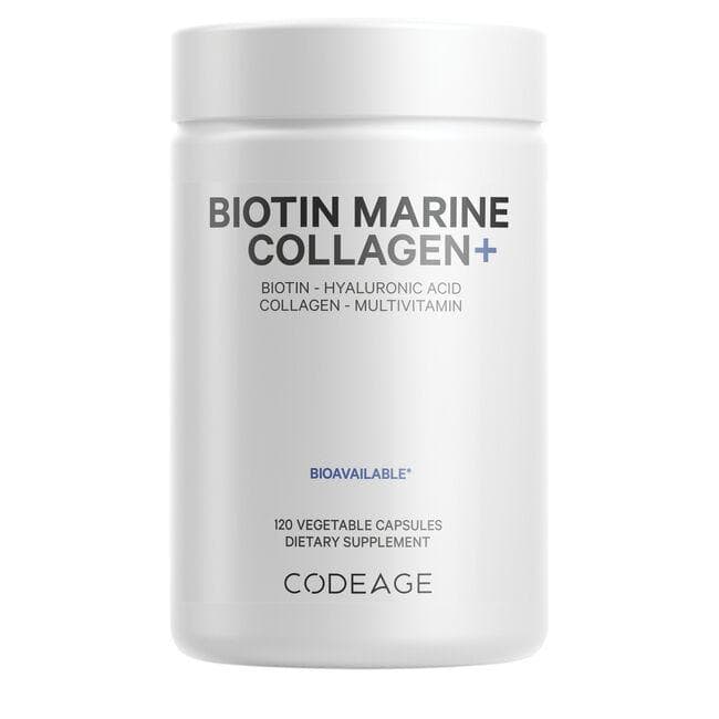 Codeage Biotin Marine Collagen+ Supplement Vitamin | 120 Veg Caps