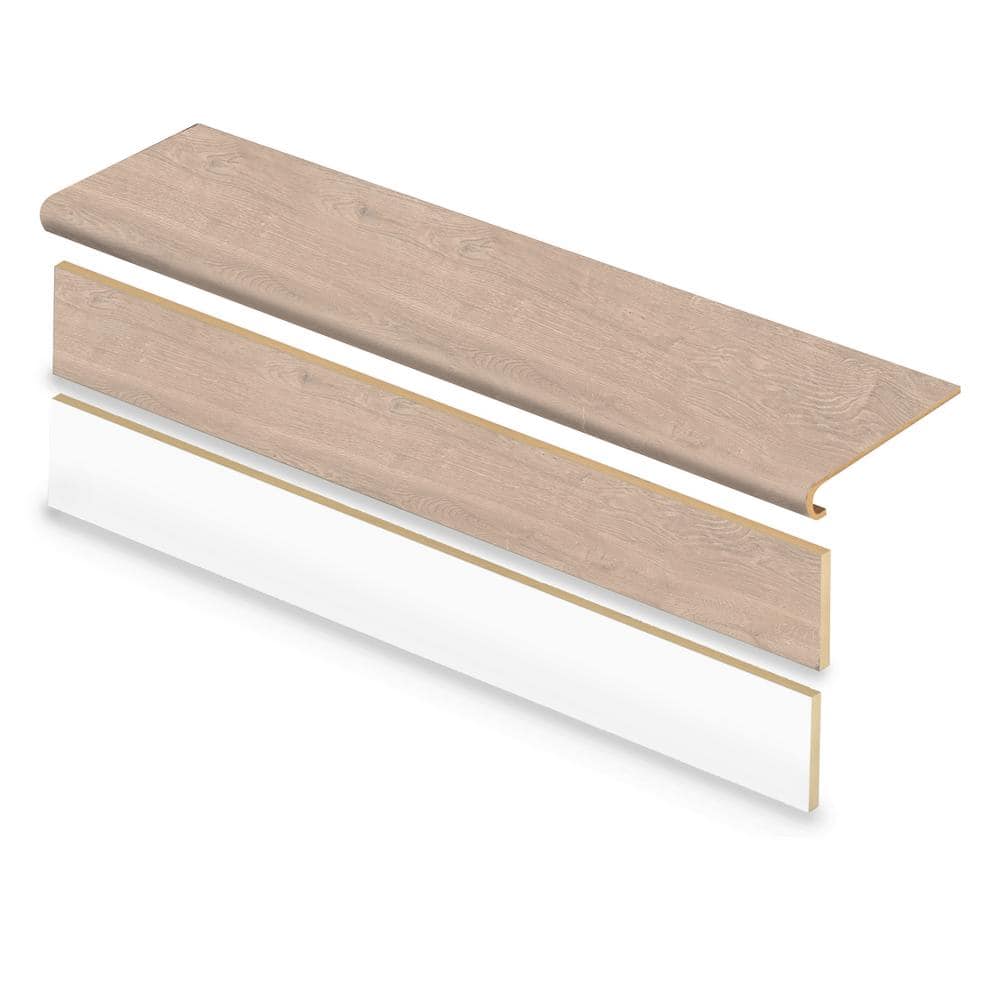 Cradle Rock Oak/Graceland Oak/Oak Knoll 47in.Lx12.15in.Wx1.69in.T Laminate Stair Tread and Reversible Riser Kit