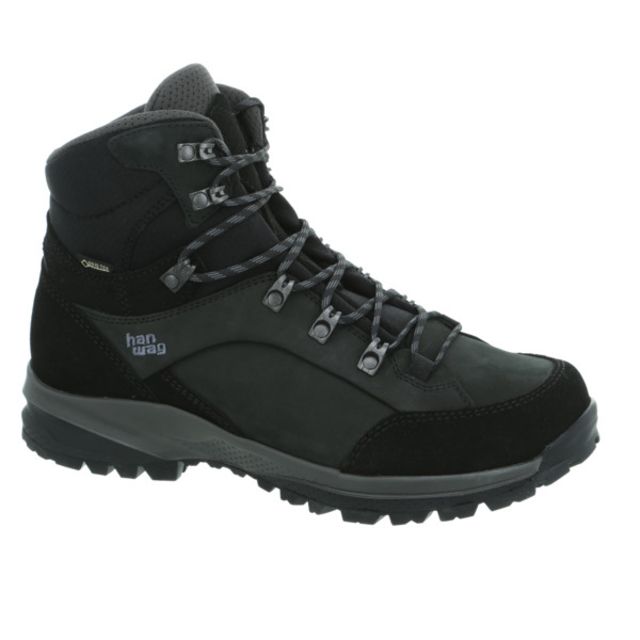 DEMO Hanwag Banks SF Extra GTX Hiking Shoes - Men's Black/Asphalt 10 US