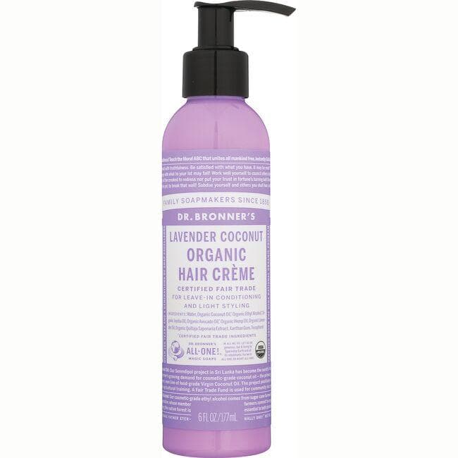 Dr. Bronner's Lavender Coconut Organic Hair Cream | 6 oz Cream