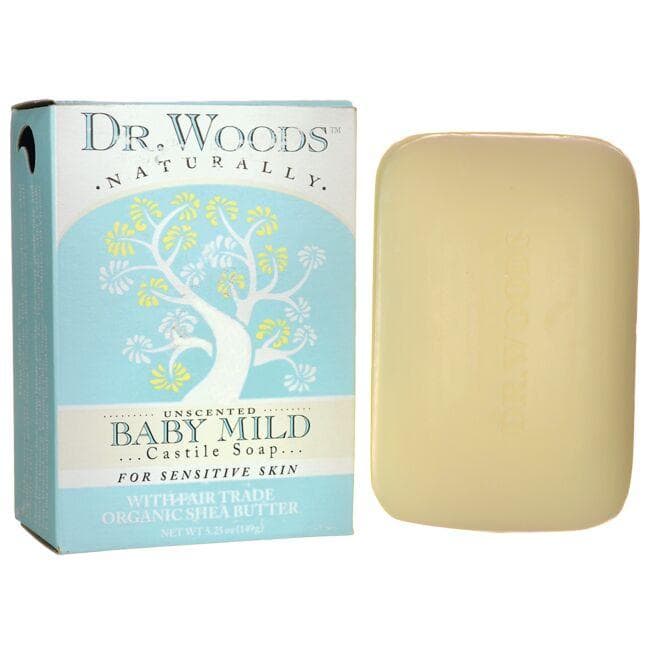Dr. Woods Baby Mild Castile Soap - Unscented | 5.25 oz Bars
