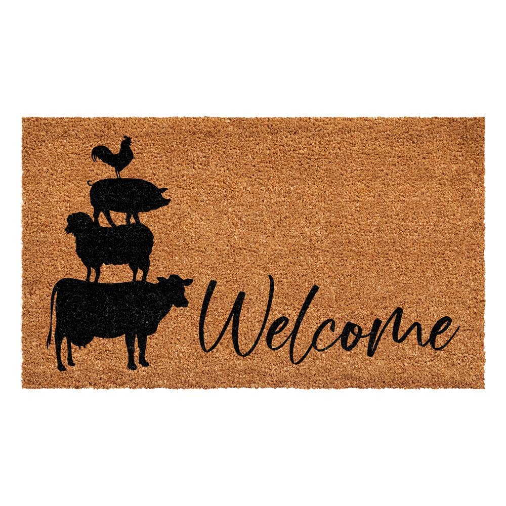 Farmhouse animals Doormat 17" x 29"