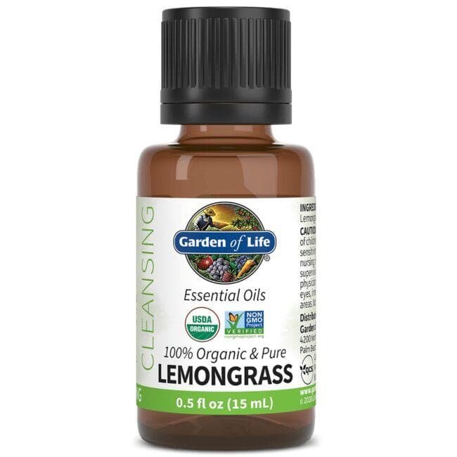 Garden of Life Organic - Lemongrass | 0.5 fl oz Liquid | Essential Oils