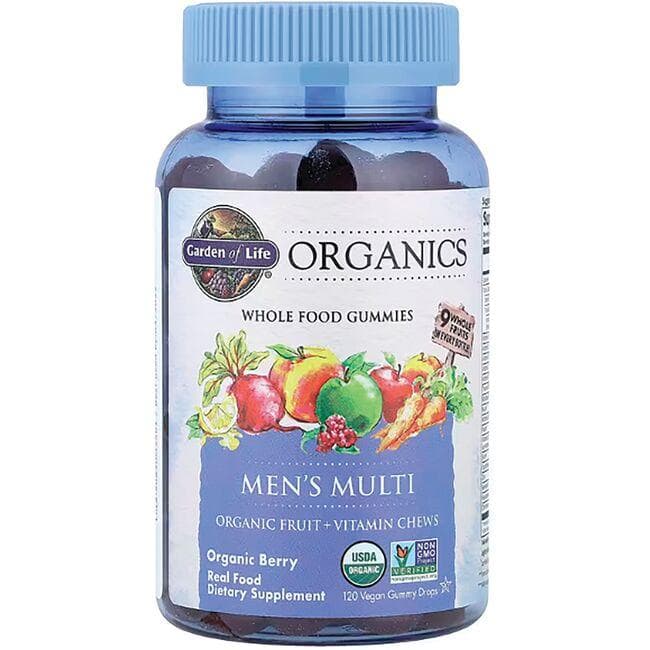 Garden of Life Organics Men's Multi Gummies - Berry Vitamin | 120 Vegan Gummies