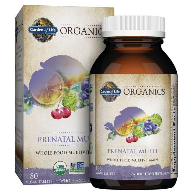 Garden of Life Organics Prenatal Multi Vitamin | 180 Vegan Tabs