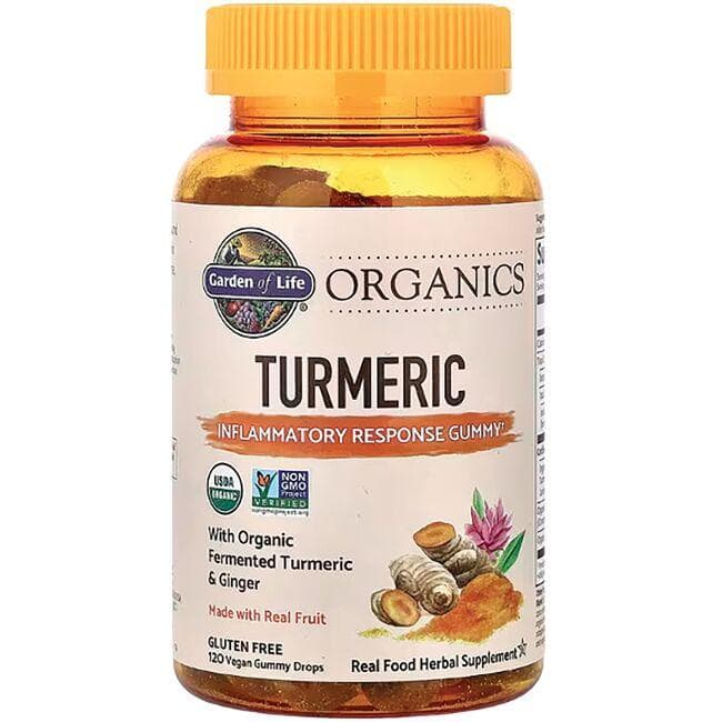 Garden of Life Organics Turmeric Inflammatory Response Gummy Vitamin | 120 Vegan Gummies