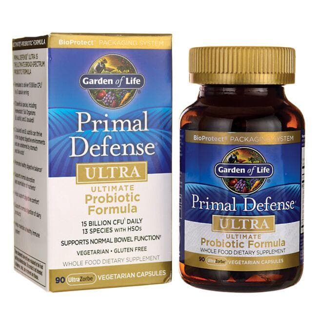 Garden of Life Primal Defense Ultra Supplement Vitamin | 5 Billion CFU | 90 Veg Caps | Probiotics