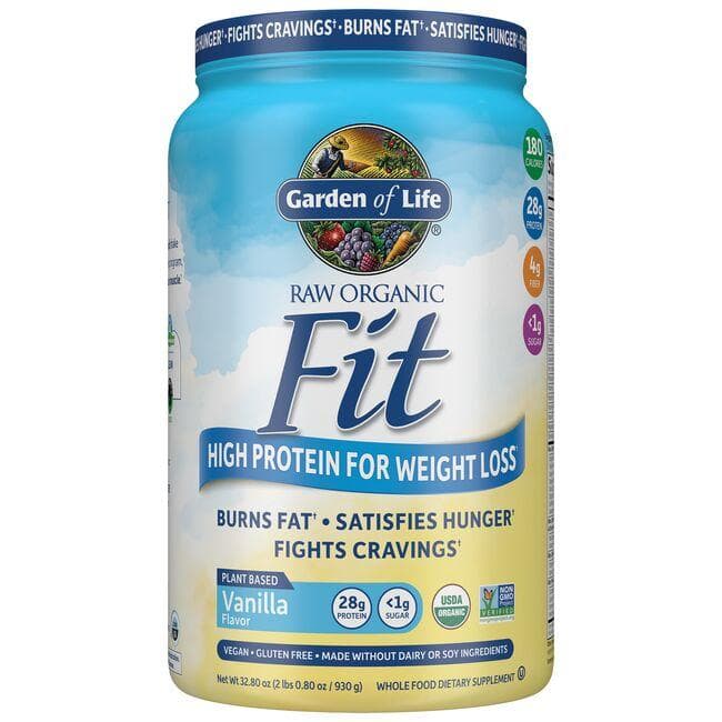 Garden of Life Raw Organic Fit High Protein for Weight Loss - Vanilla | 28 G Protein 32.8 oz Powder